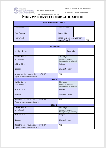 Tools for Professionals - Wirral Safeguarding Children Partnership